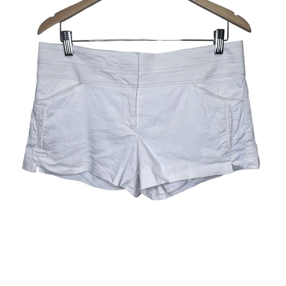 Bebe White Linen Shorts Size 8​ - Picture 1 of 9